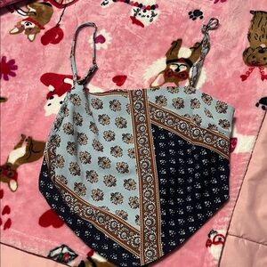 Papaya Floral Bandana Top